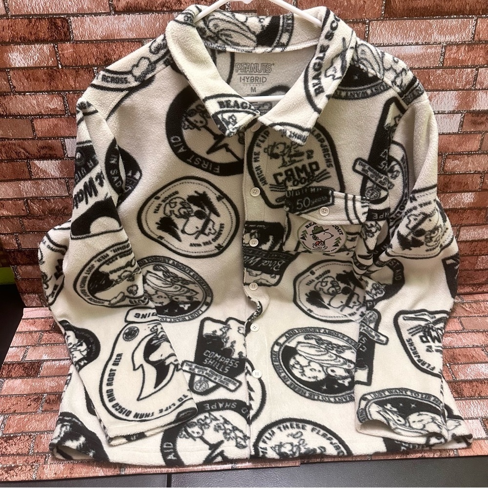 Peanuts Hybrid Apparel Beagle Scout Adult fleece Shacket M